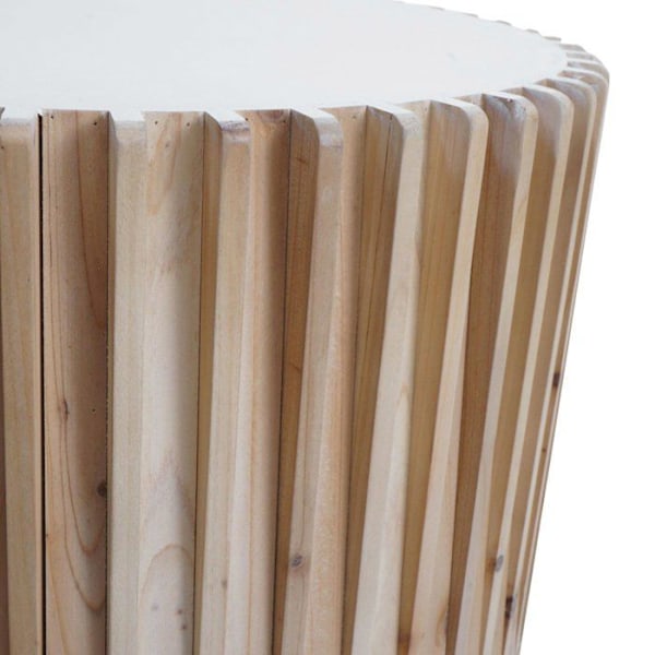 Sidoch bord soffbord stöd för växter i furu och MDF diameter 51 cm vit 04_0008505 Vit