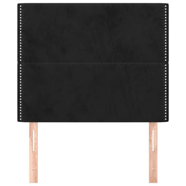 Hovedgærde - Klassisk - 100x5x78/88 cm - Sort fløjl - Elegant og komfortabel Svart