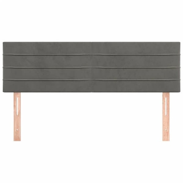 Sänggavel - Ej specificerat - 72x5x78/88 cm - Mörkgrå sammet - Klassisk stil - 2 delar Mörkgrå