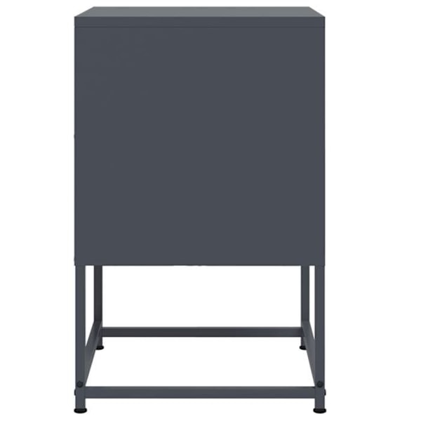Sæt med 2 natborde med skab med dør 36 x 39 x 60,5 cm anthracite stål DEC034830 Guld