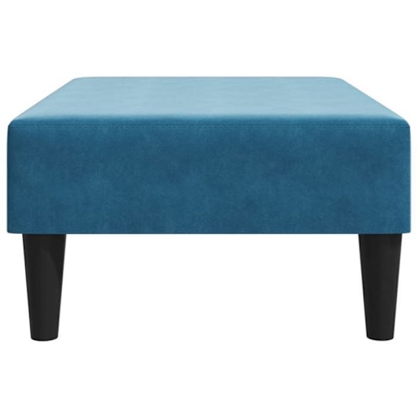 Reposefødder taburet 77 x 55 x 31 cm blå velour krydsfiner og plastik DEC030089 Blå