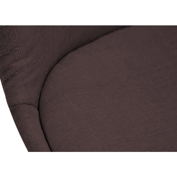 Spisestuestol x1 skandinavisk design i brun stof med 4-benet hvidt træ 10_0003312 Vit