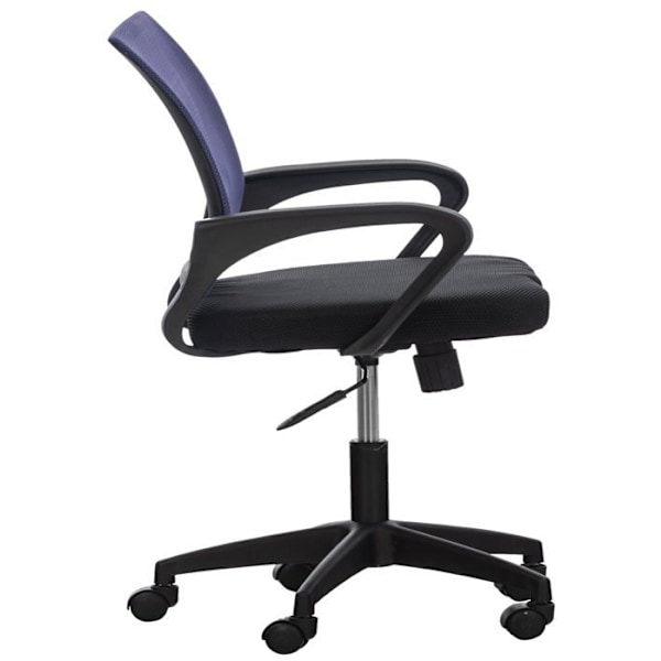Kontor stol med hjul og justerbare armlæn i lilla mikrofiber 10_0002359 Lila