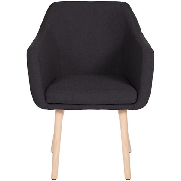 Soffa med armstöd fyra starka ben i ljust trä sits i svart tyg 10_0003484 kastanj