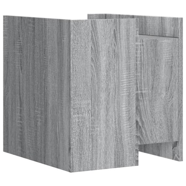 Natteskab med rum og dør 45 x 50 x 50 cm grå ingeniørtræ DEC034671 kastanj