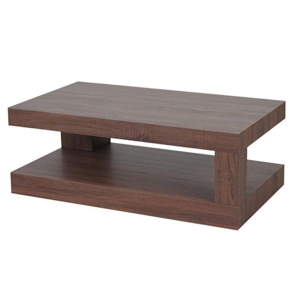 Soffbord, salongbords hylla, rymlig 40 x 110 x 60 cm MDF, ekutseende, brun 04_0008428 kastanj