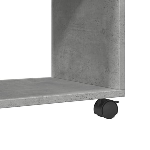 Bordplade på hjul 37 x 33 x 42,5 cm, grå ingeniørtræ DEC031388 kastanj
