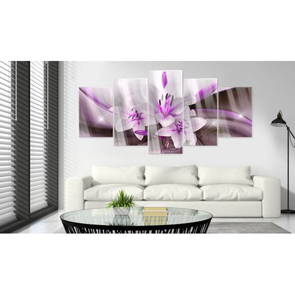 Acrylic glass table - Desert purple lily [Glass] 200 by 100