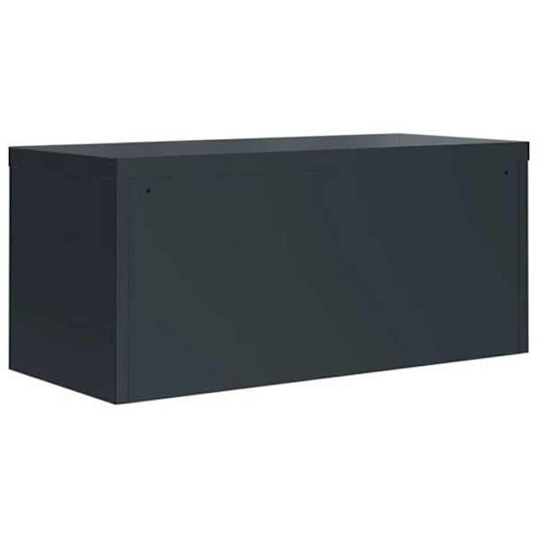 Caissons à tiroirs meuble de bureau portes verrouillables 90 x 40 x 40 cm en acier anthracite DEC024507 Guld