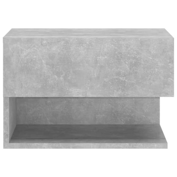 Væghængt natbord 46 x 29,5 x 30 cm i gråt ingeniørtræ DEC034292 kastanj
