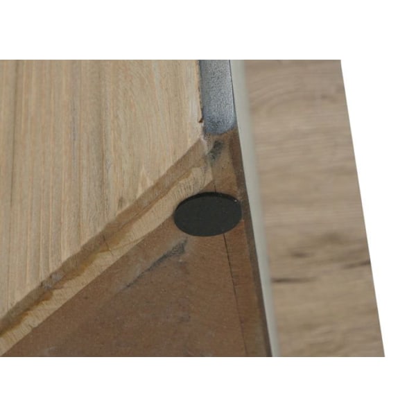 Bord konsolbord i industrielt design, massivt træ mvg 80 x 120 x 40 cm, naturligt metaludseende 04_0008491 kastanj