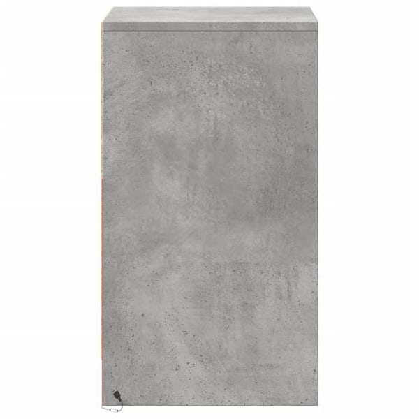Yöpöytä LED-valoilla 38 x 34 x 61 cm laatikoilla ja harmaasta rakennuspuusta DEC032805 kastanj