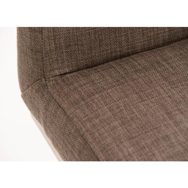 Baari Stool x1 jalatuki, neliömäinen ruostumaton teräsperuslaatta, harmaa kangassija 10_0005314 Grå