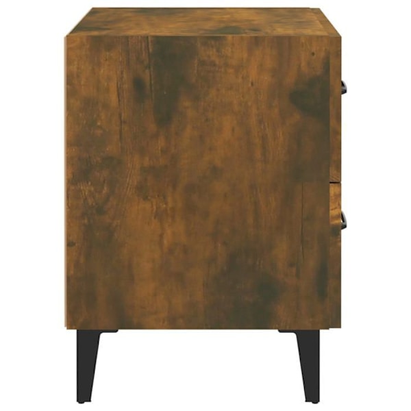 Set av 2 nattduksbord med två lådor 40 x 35 x 47,5 cm brun ingenjörsträ och metall DEC035088 kastanj