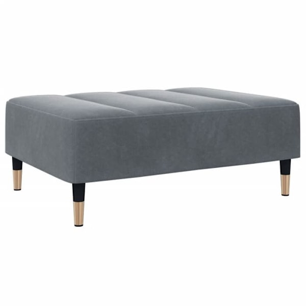 Sängynpäätytuoli jalkatuki 77 x 55 x 31 cm harmaa sametti DEC030339 Grå
