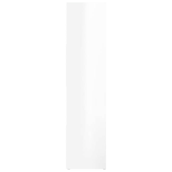 Bibliotek med mycket förvaringsutrymme 105 x 24 x 102 cm vit blankt ingenjörsträ DEC030701 Vit