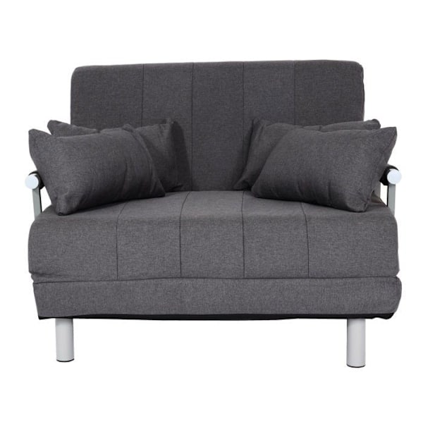 Sovesofa, sovesofabænk, ekstra soveplads, afslapningsområde, soveoverflade 97x186 cm, mørkegråt stof 04_0006260 Grå