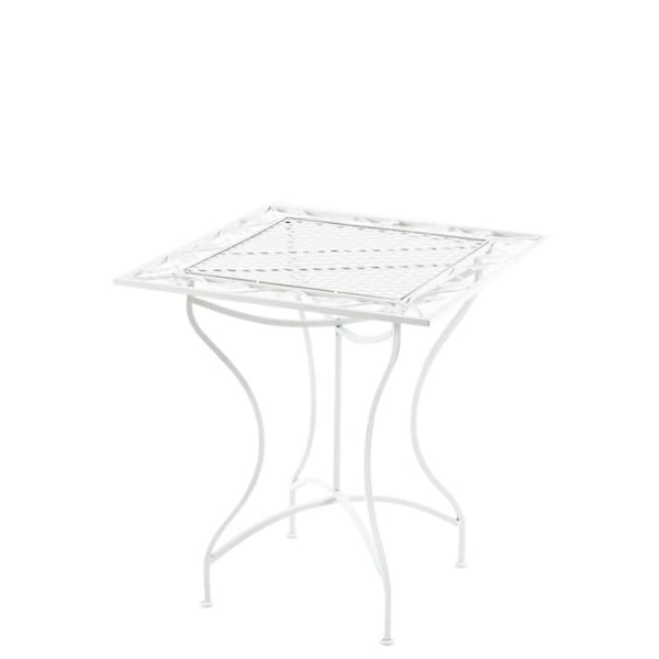 Trädgårdsbord terrass balkong design rustik i vit smide 10_0003041 Vit