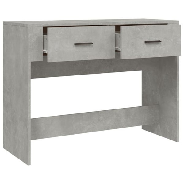 Tablekonsol med to opbevaringsskuffer 100 x 39 x 75 cm i grå ingeniørtræ DEC031223 kastanj