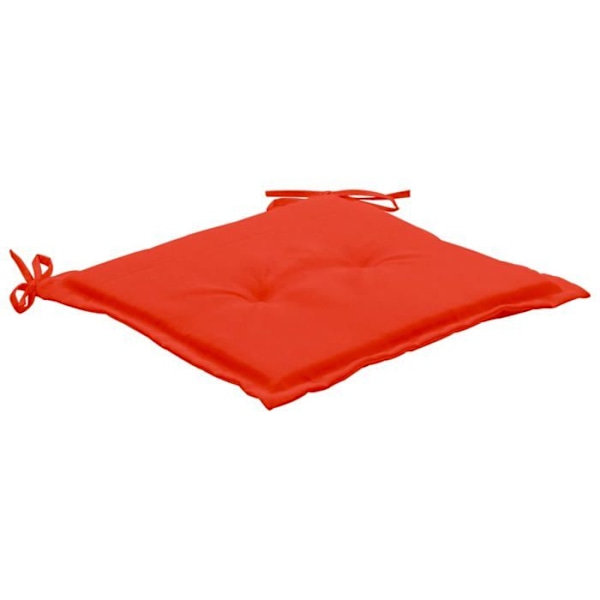 sæt med 2 havestole puder 100% vandtæt polyester rød 50x50x3 cm DEC021728