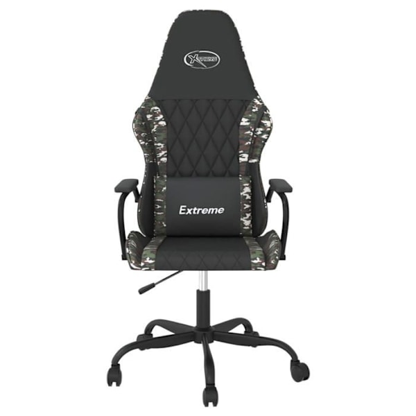 Kontorsstol gaming i svart PVC och kamouflage DEC025967 Svart