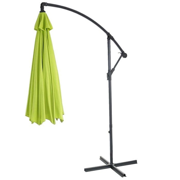 Parasolfodbold solbeskyttelse Ø 3m vinklet polyester/stål 11kg limegrøn uden støtte 04_0000950 Guld