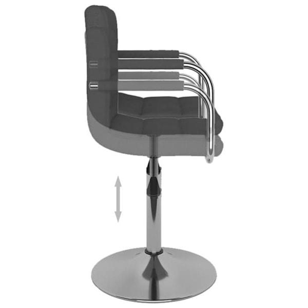 Baari stool x1 korkeatuoli käsinojilla, tummanharmaa kangassyöte ja teräs DEC029483 Grå