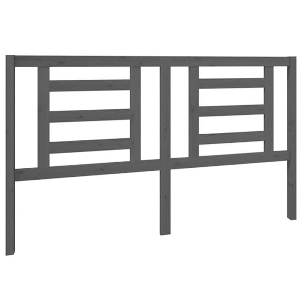 Hovedgærde til seng soveværelse møbel 166 x 4 x 100 cm grå fyrretræ TDL0203389