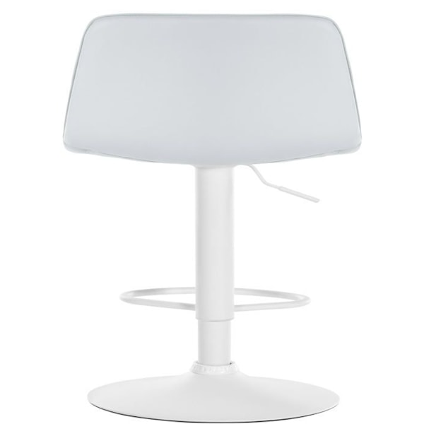 Set med 2 barstolar med fotstöd i vit böjd PVC och vit metallstruktur 10_0004293 Vit