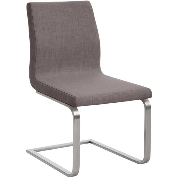 Spisestol x1 moderne design i gråt stof, støttende i rustfrit stål 10_0001992 Grå