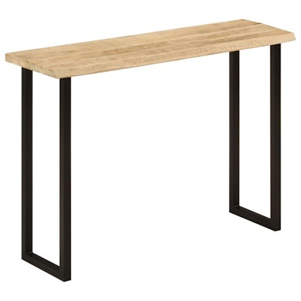 Konsolbord 105 x 33 x 76 cm mango træ og stål DEC031365 kastanj