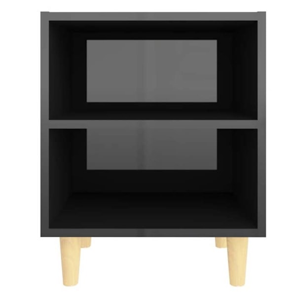 Nattbord med hylder 40 x 30 x 50 cm sort ingeniørtræ DEC033217 kastanj
