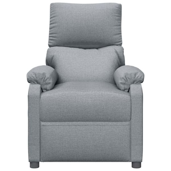 Fauteuil til afslapning med manuel tilt-funktion, 6 massagepunkter i lysegrå stof DEC029191 Grå