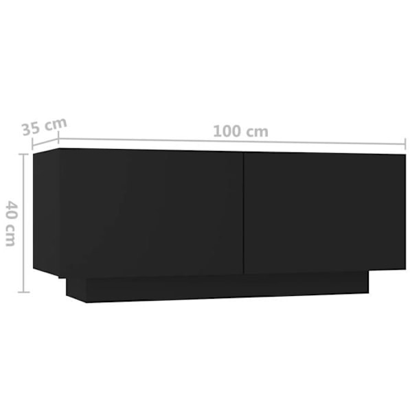 Natskab med opbevaringsrum med døre 100 x 35 x 40 cm sort ingeniørtræ DEC034341 kastanj