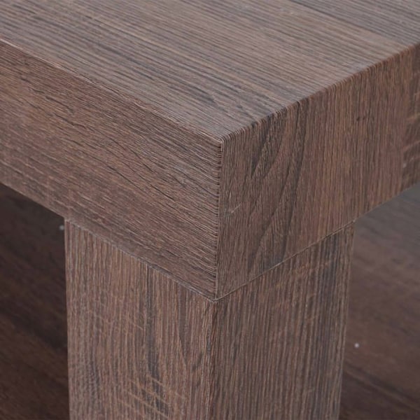 Sofabord stuebord rummelig hylde 40 x 110 x 60 cm MDF egetræsånd 04_0008428 kastanj