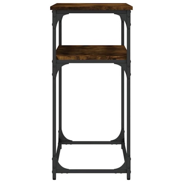Praktisk konsolbord med hyllor för en organiserad hall 100 x 35,5 x 75 cm brun ingenjörsträ och metall DEC0 kastanj