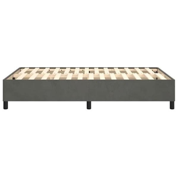 Sommier - TDL - 120x200 cm - Tummanharmaa sametti - 2 paikkaa - Helppo kokoaminen Mörkgrå