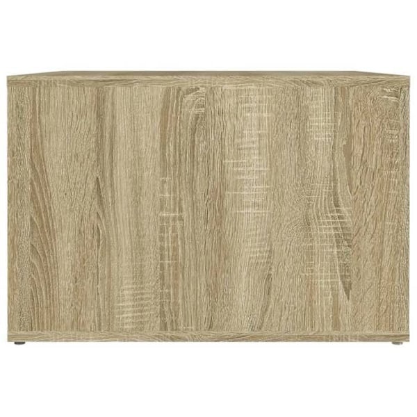 Nattduksbord med öppet fack 57 x 55 x 36 cm ingenjörsträ i ekfärg DEC033893 kastanj