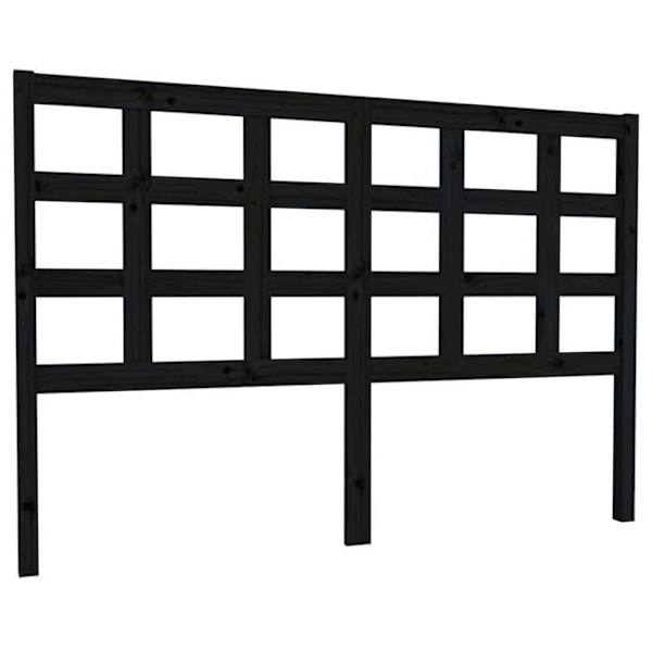 Hovedgærde - Fyrretræ - Sort - 145,5x100 cm - Moderne stil - Moderne design Svart