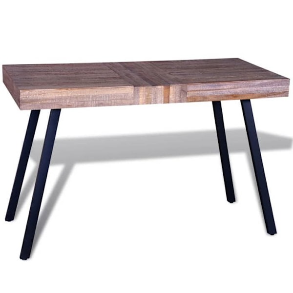 Afløbsbord 119 x 58 x 76 cm i genbrugt teaktræ og jern DEC032577 Flerfärgad