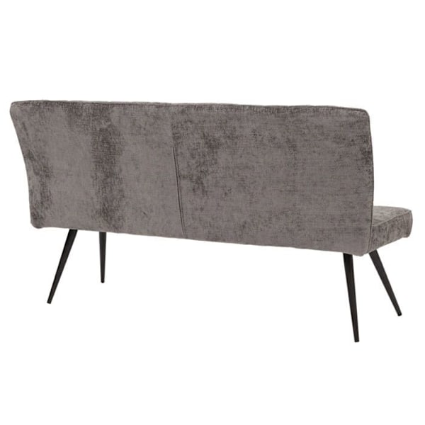 Ruokasalin sohva pehmustetulla harmaa ruskea chenille-kankaalla ja metallilla 160 cm 04_0005860 Grå