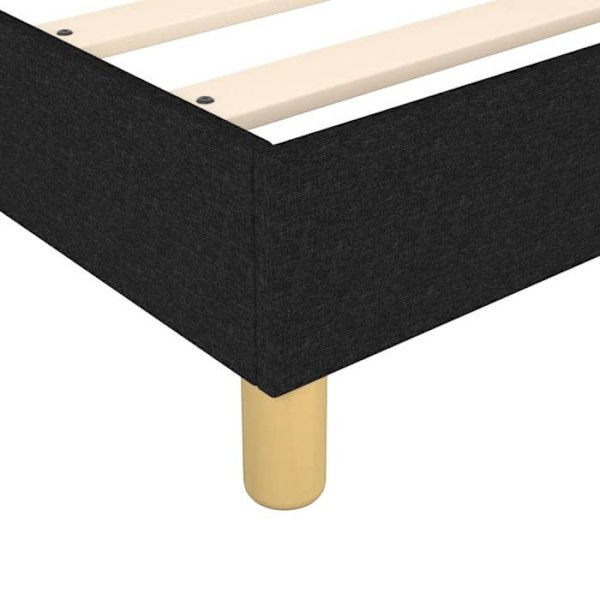 Sengebund med ben, ramme 100x200 cm, sort stof TDL0207038 Svart