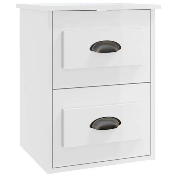 Set av 2 väggmonterade sängbord med lådor 41,5 x 36 x 53 cm vit ingenjörsträ DEC036032 Vit