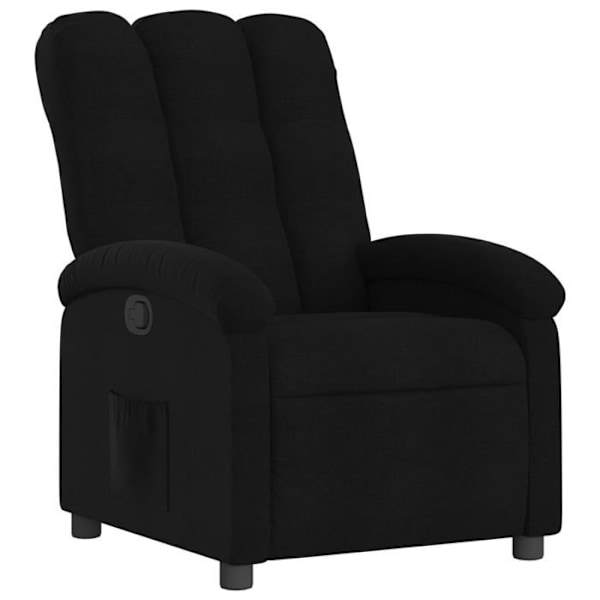 Fauteuil relax TV med komfortabel polstring og manuel funktion til at læne sig tilbage i sort stof DEC028118 Svart