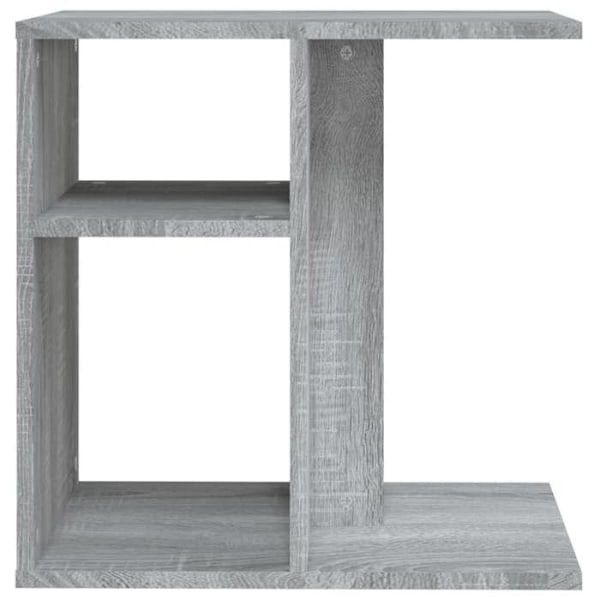 Side table for sofa end with storage compartments 50 x 30 x 50 cm engineered wood gray DEC032531 kastanj