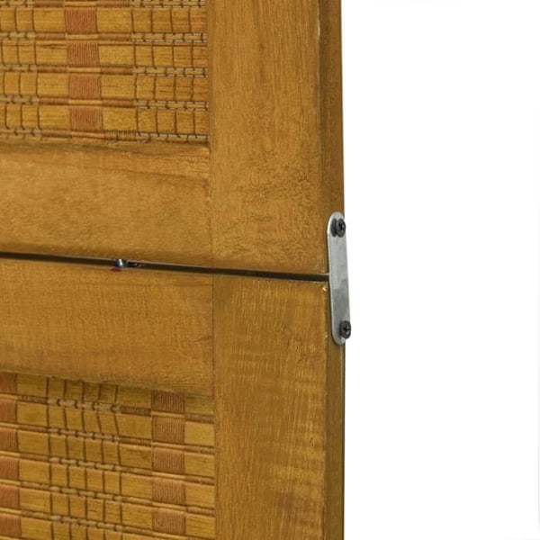 Paravent separator for room partition 5 panels in paulownia wood brown DEC030986 kastanj