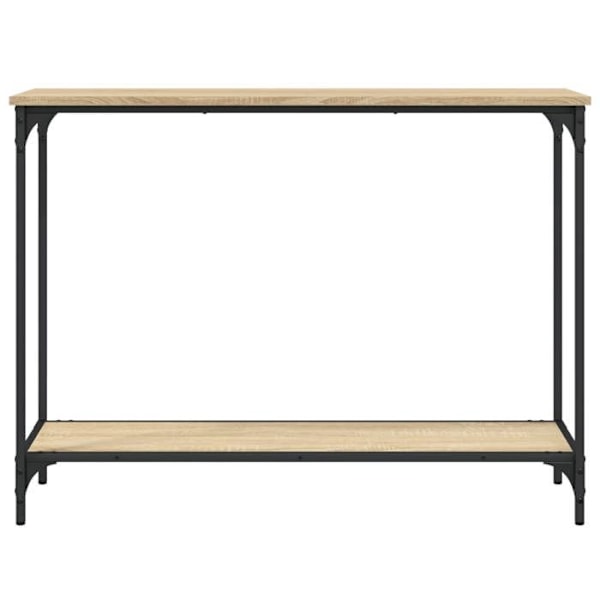Entréemøbel konsolbord design elegant 101 x 30,5 x 75 cm ingeniørtræ og metal DEC031922 kastanj