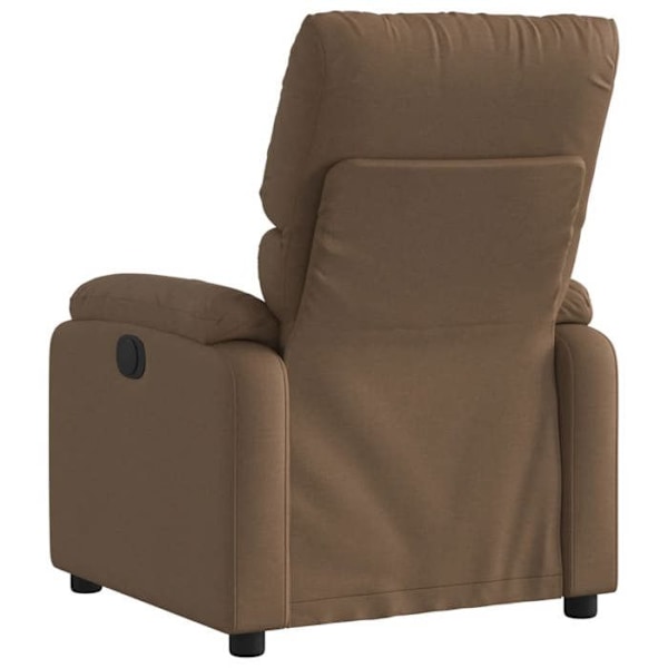 Fauteuil relax TV med komfortabel polstring, manuel hældningsfunktion i brun stof DEC028054 kastanj