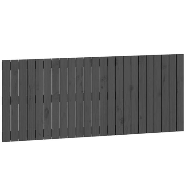 Sengegavl tilbehør til soveværelse vægmonteret møbel i paletstil 147 x 3 x 60 massivtræ grå