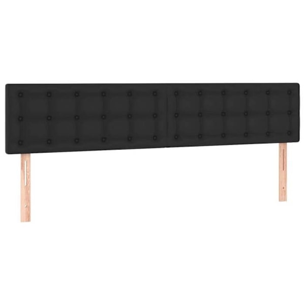Hovedgærde til soveværelse, møbel med polstring, 2 dele, 100 x 5 x 78/88, syntetisk sort